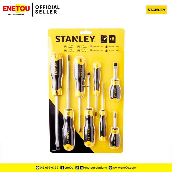 STANLEY STMT66673 92 004 2 CUSHION GRIP SCREWDRIVER SET 8PCS